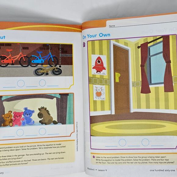 HMH Into Math Kindergarten Student Workbooks Modules 1-6 Homeschool Classroom - Picture 10 of 11